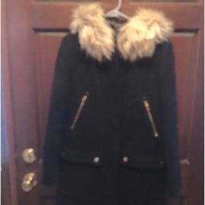 COPY - J Crew Chateau Parka in Italian Stadium Cloth Wool EUC 12 Petite